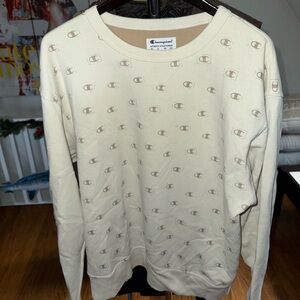 Champion Sweater 
Tan/Cream Color
Large Size
